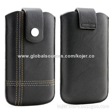 Universal Mobile Phone Pouches with Elastic Loop Closure, Made of Velvet Material
